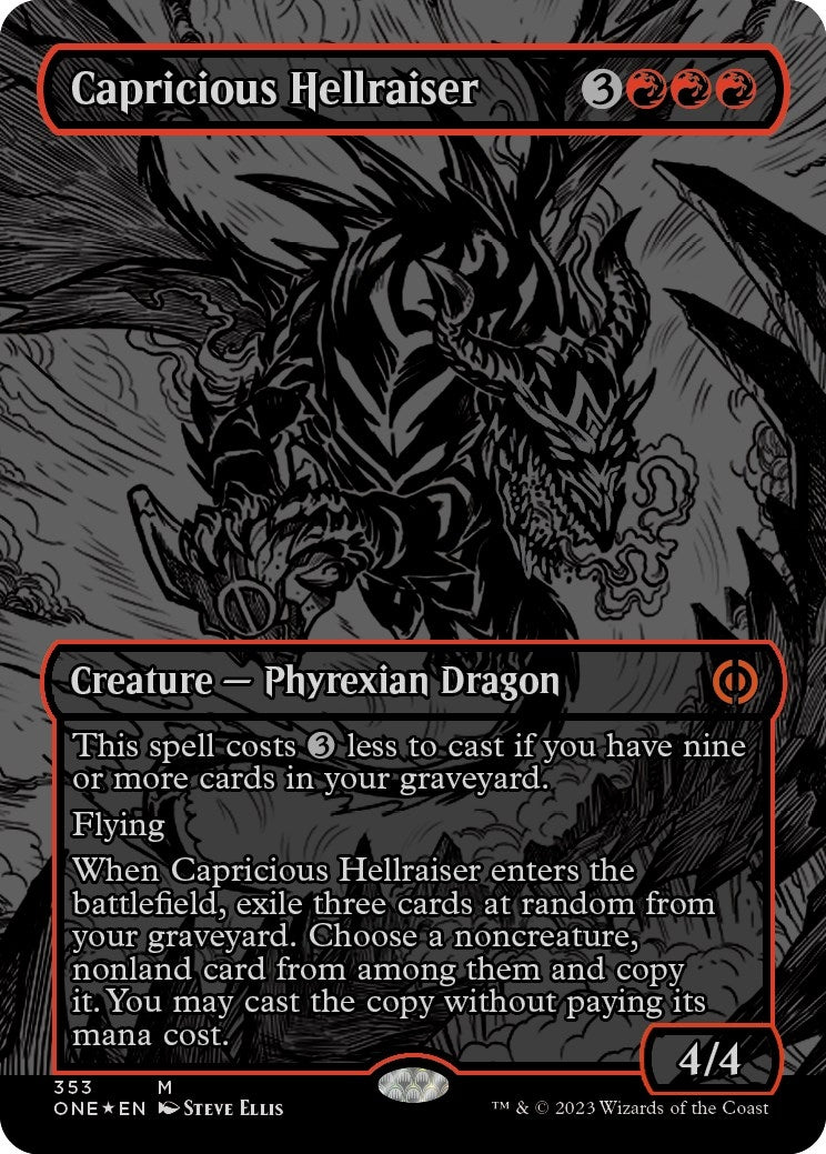 Image for Capricious Hellraiser (Oil Slick Raised Foil) (353) (ONE) - Magic: The Gathering