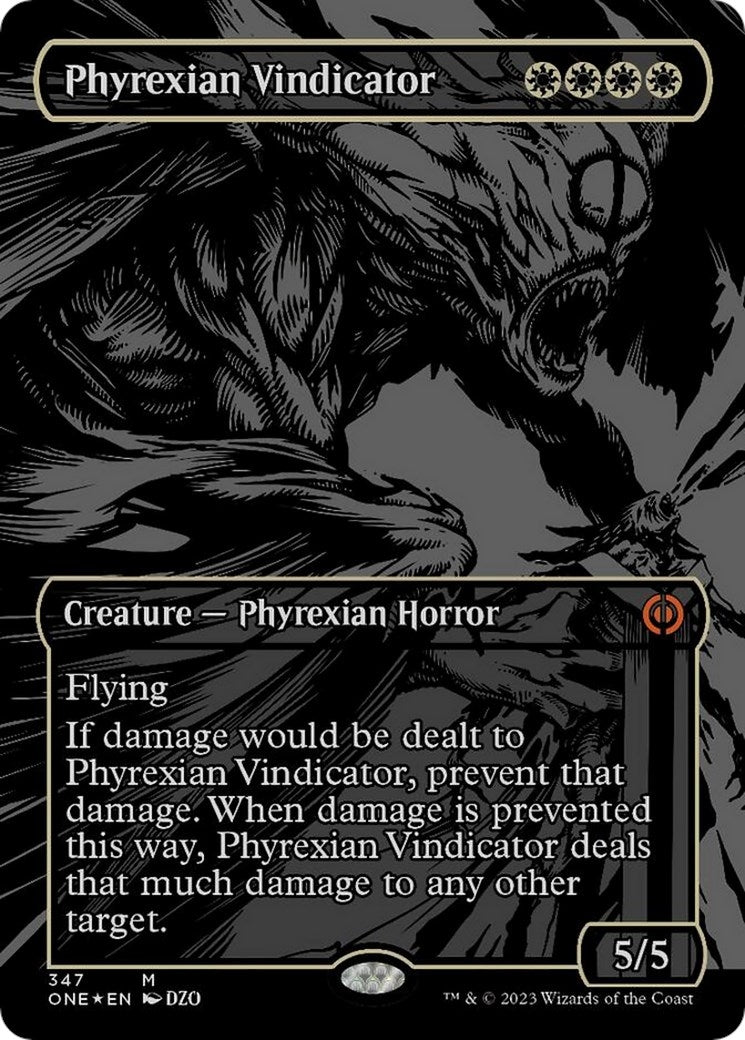 Image for Phyrexian Vindicator (Oil Slick Raised Foil) (347) (ONE) - Magic: The Gathering