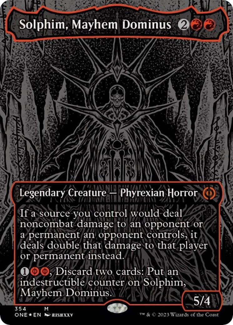 Image for Solphim, Mayhem Dominus (Oil Slick Raised Foil) (354) (ONE) - Magic: The Gathering