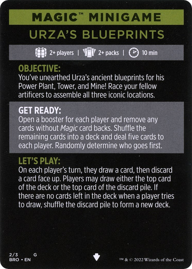 Image for Magic Minigame: Urza's Blueprints (2) (BRO) - Magic: The Gathering