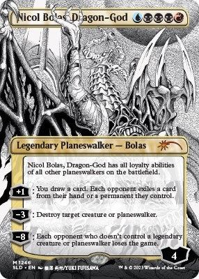 Image for Nicol Bolas, Dragon-God (Borderless) (1246) (SLD) - Magic: The Gathering