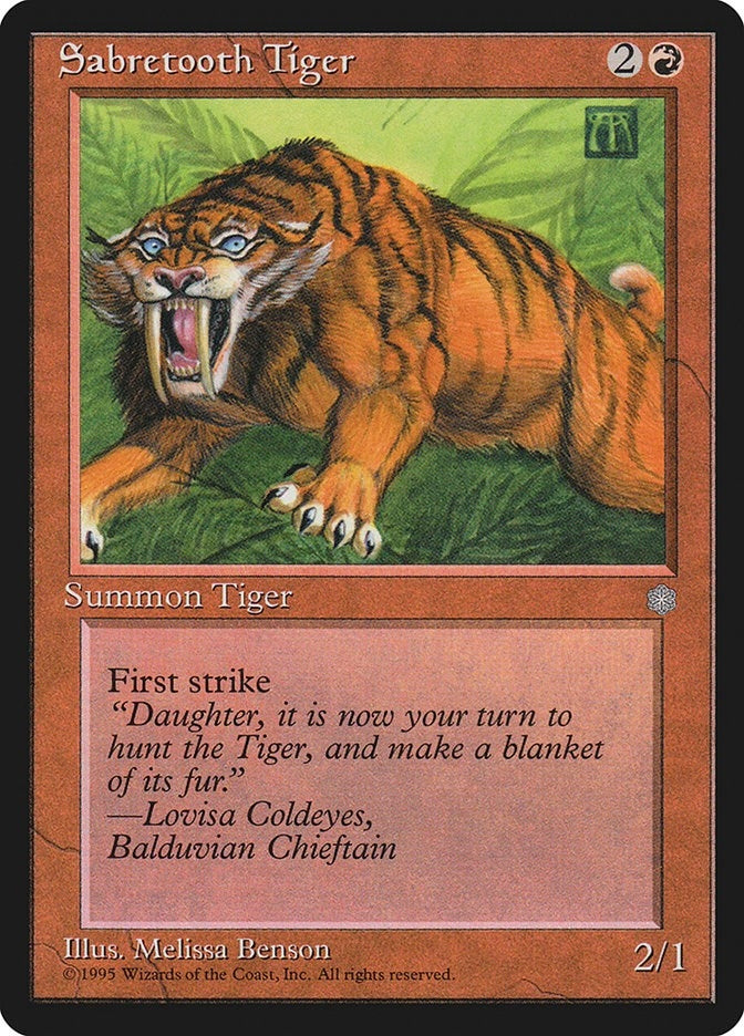 Image for Sabretooth Tiger (ICE) - Magic: The Gathering