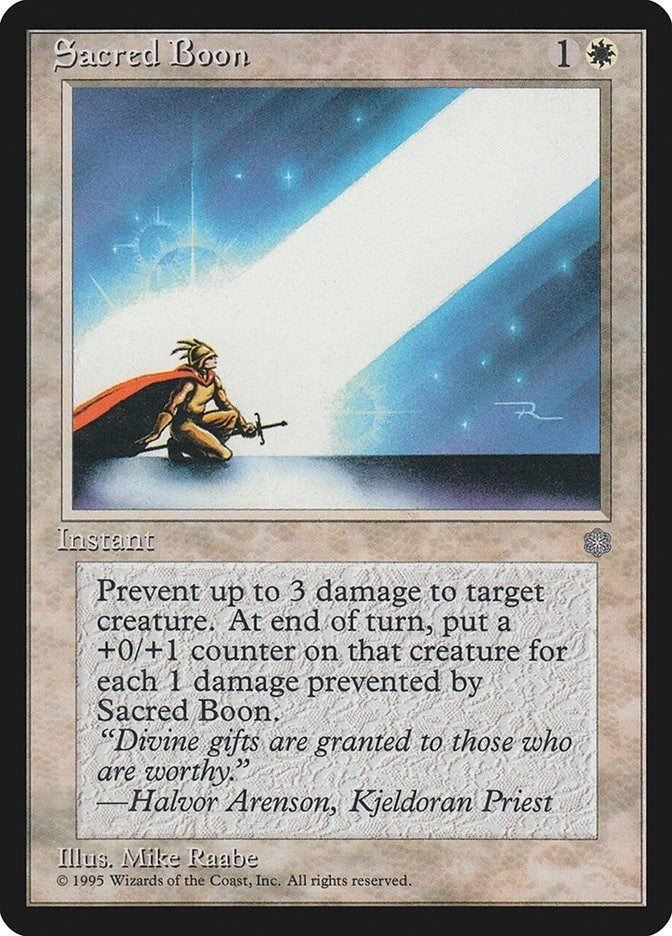 Image for Sacred Boon (ICE) - Magic: The Gathering