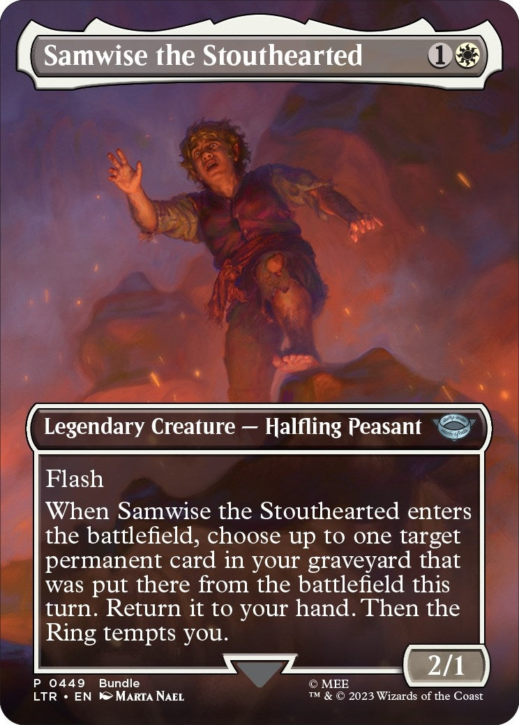 Image for Samwise the Stouthearted (Borderless) (LTR Bundle) (449) (UMP) - Magic: The Gathering