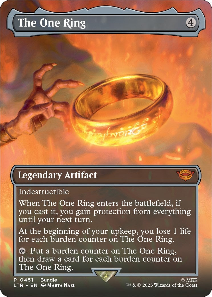 Image for The One Ring (Borderless) (LTR Bundle) (451) (UMP) - Magic: The Gathering