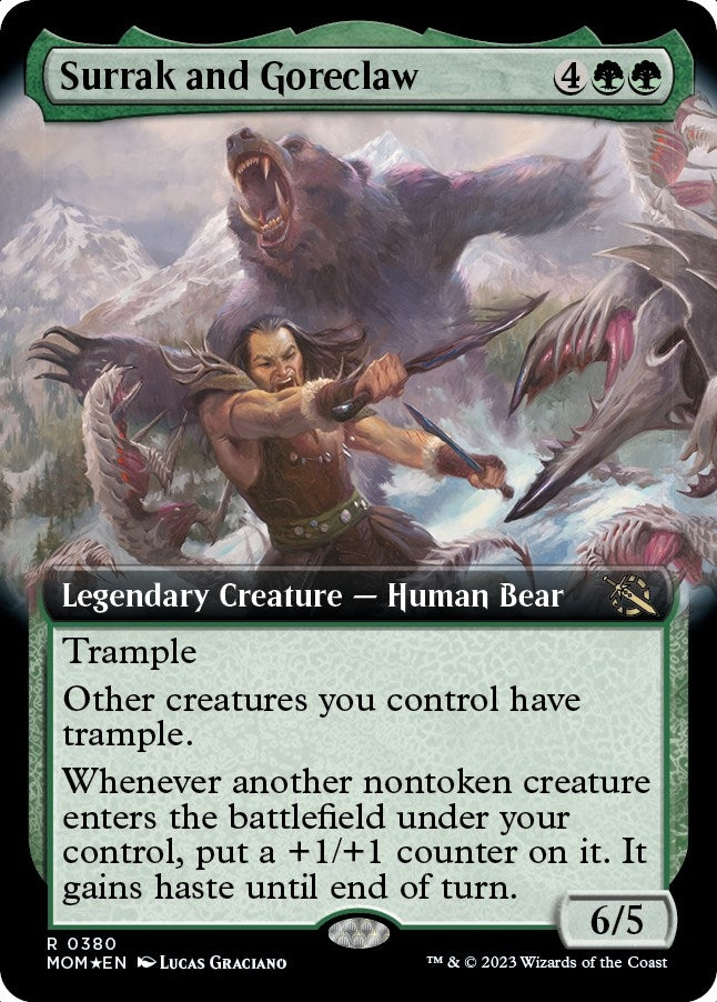 Image for Surrak and Goreclaw (Extended Art) (380) (MOM) - Magic: The Gathering