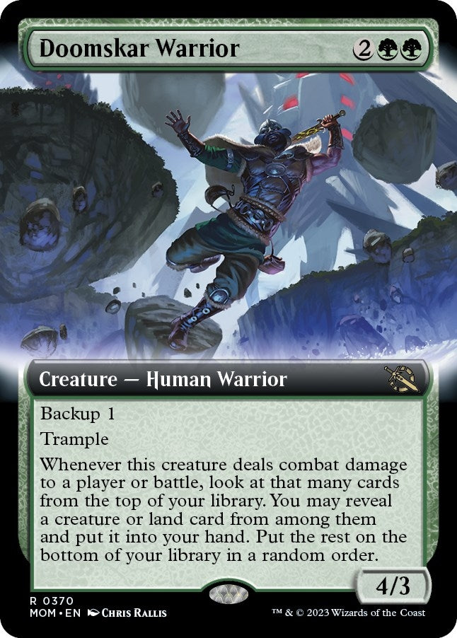 Doomskar Warrior (Extended Art) (370) (MOM)