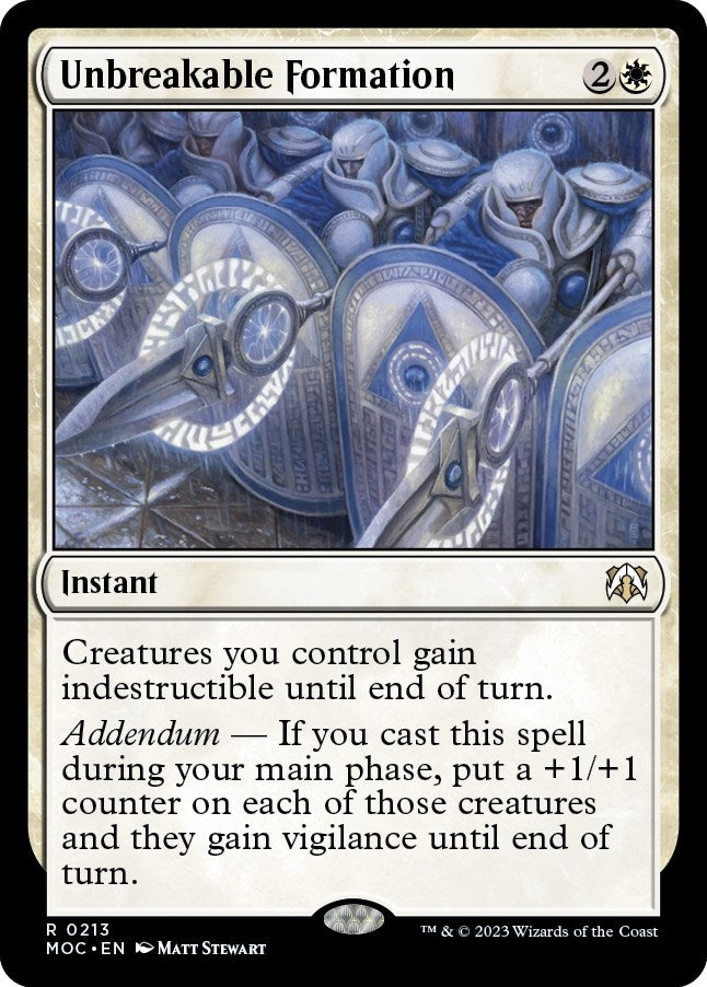 Image for Unbreakable Formation (213) (MOC) - Magic: The Gathering