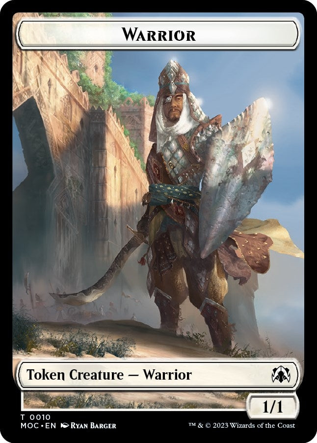 Image for Warrior // Emblem - Elspeth, Sun's Champion Double-sided Token (10 // 43) (MOC) - Magic: The Gathering