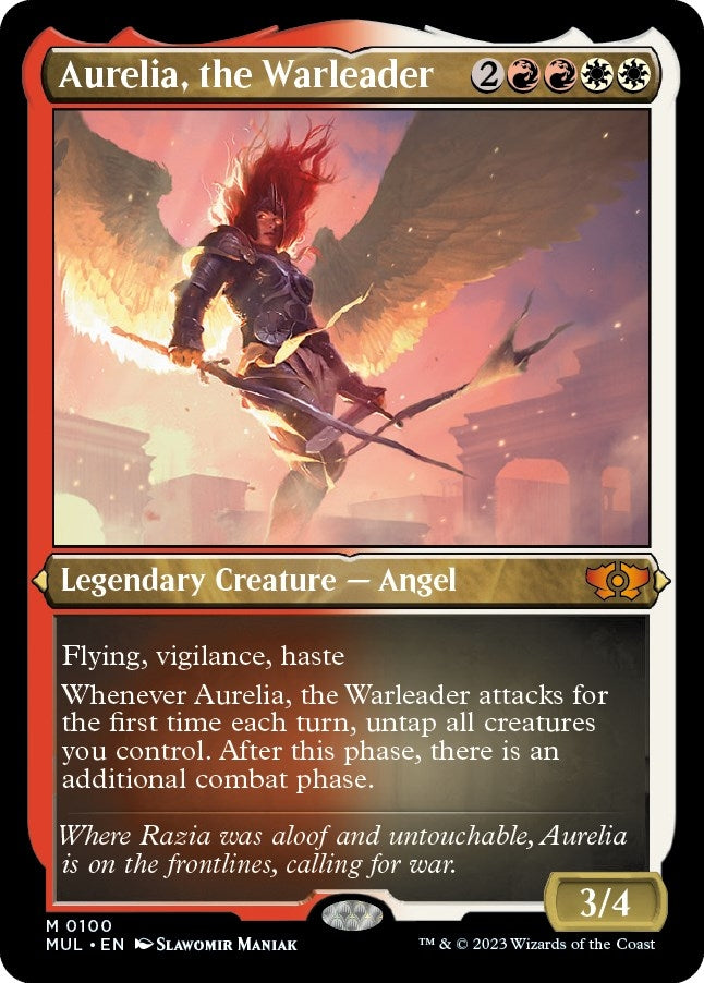 Image for Aurelia, the Warleader (Foil Etched) (100) (MUL) - Magic: The Gathering