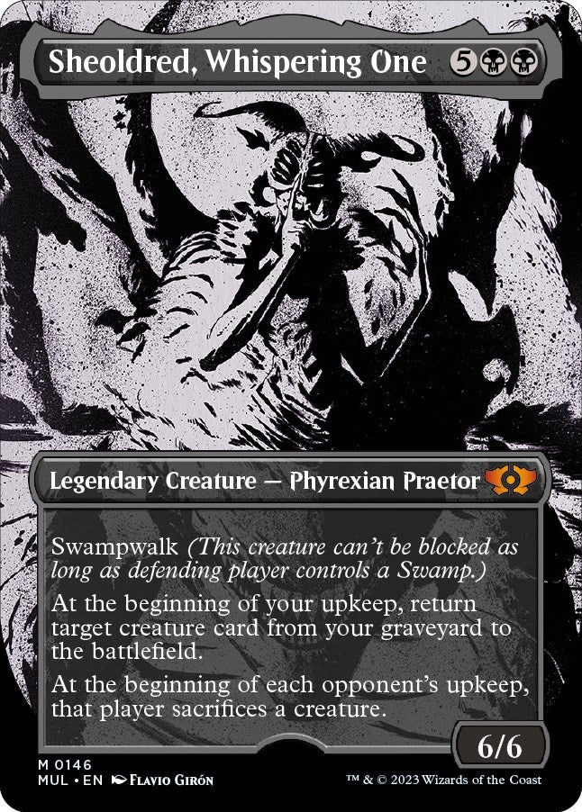 Image for Sheoldred, Whispering One (Halo Foil) (146) (MUL) - Magic: The Gathering
