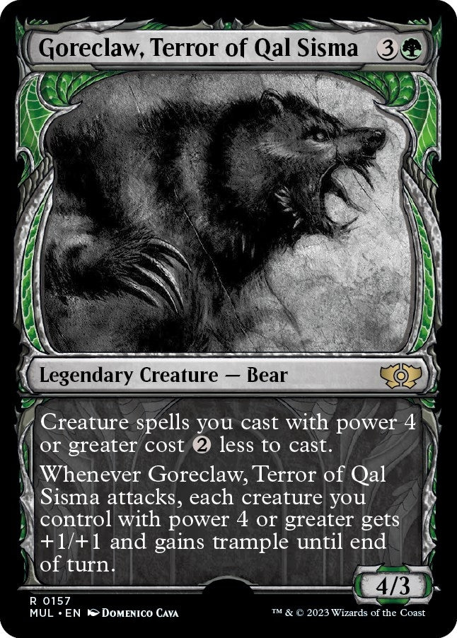 Image for Goreclaw, Terror of Qal Sisma (Halo Foil) (157) (MUL) - Magic: The Gathering