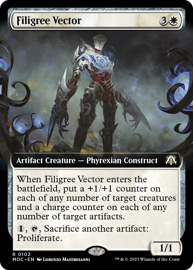 Image for Filigree Vector (Extended Art) (102) (MOC) - Magic: The Gathering