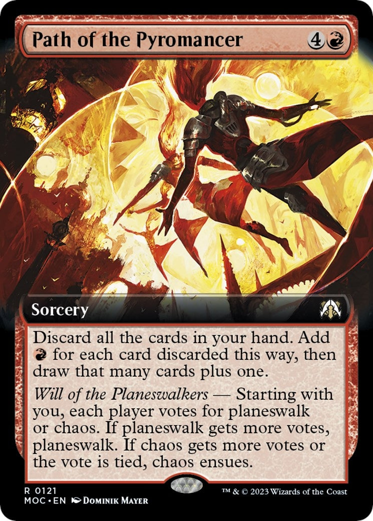 Image for Path of the Pyromancer (Extended Art) (121) (MOC) - Magic: The Gathering