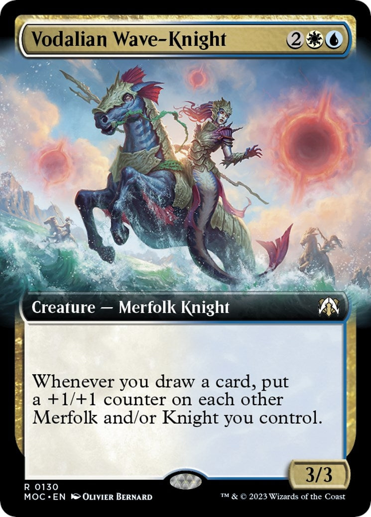 Image for Vodalian Wave-Knight (Extended Art) (130) (MOC) - Magic: The Gathering
