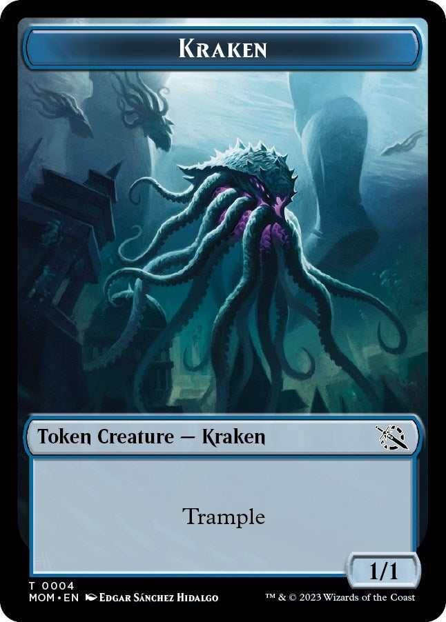 Image for Kraken Token (4) (MOM) - Magic: The Gathering