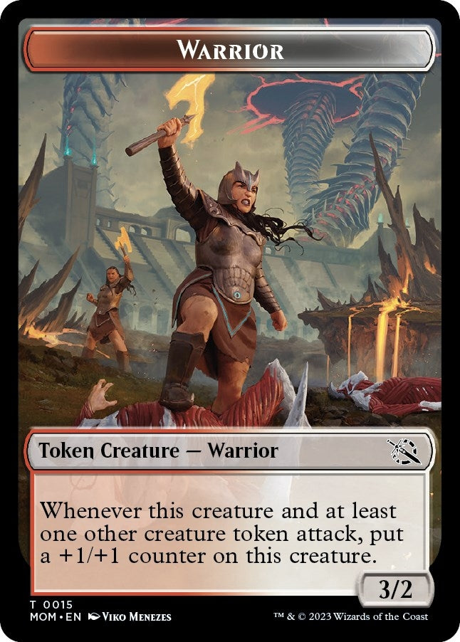 Image for Warrior // Phyrexian Saproling Double-Sided Token (15 // 8) (MOM) - Magic: The Gathering