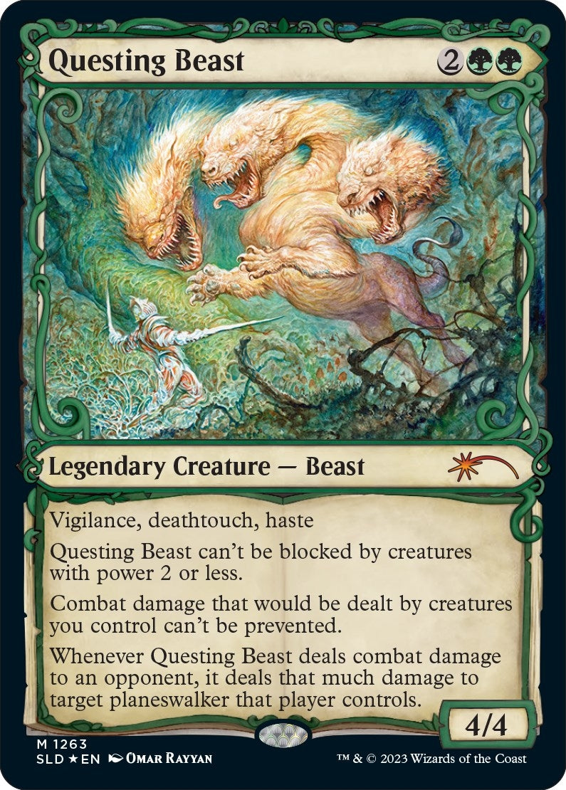 Image for Questing Beast (Halo Foil) (1263) (SLD) - Magic: The Gathering