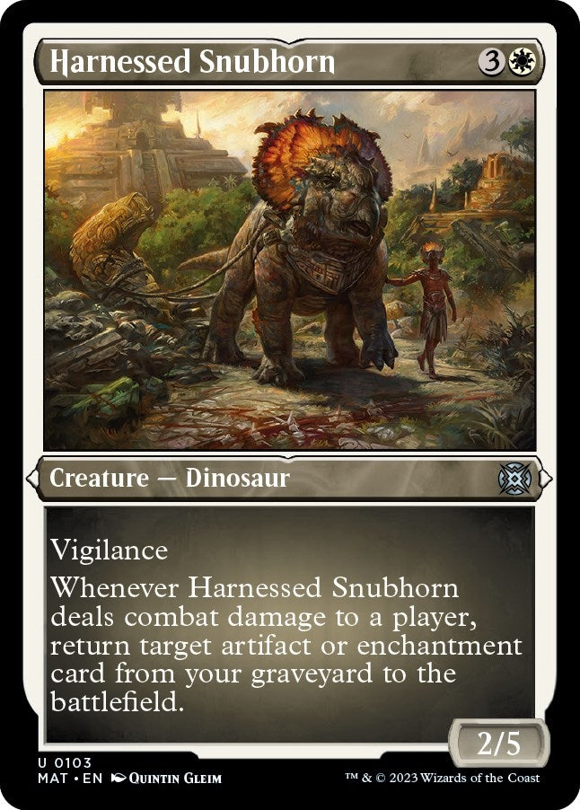 Image for Harnessed Snubhorn (Foil Etched) (103) (MAT) - Magic: The Gathering