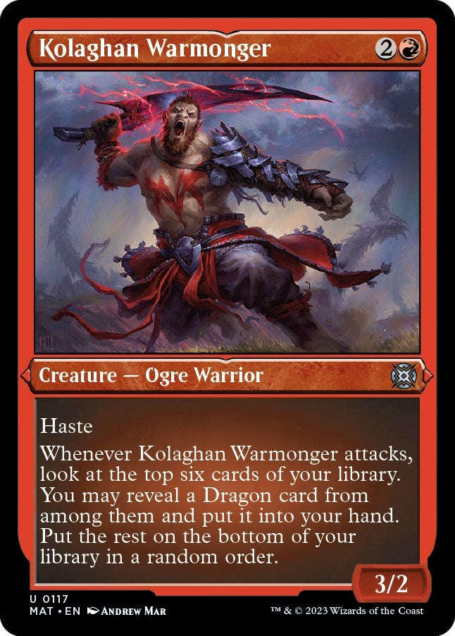 Image for Kolaghan Warmonger (Foil Etched) (117) (MAT) - Magic: The Gathering