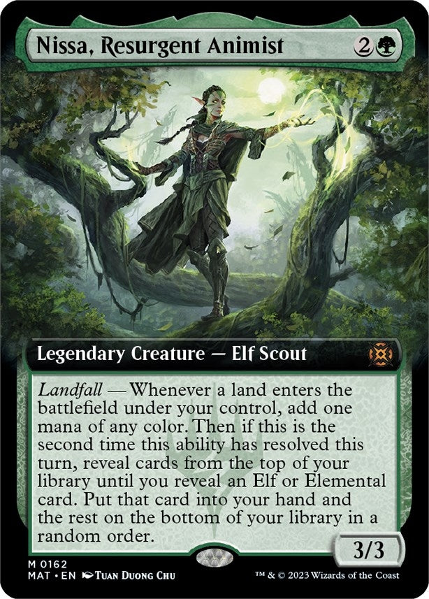 Image for Nissa, Resurgent Animist (Extended Art) (162) (MAT) - Magic: The Gathering