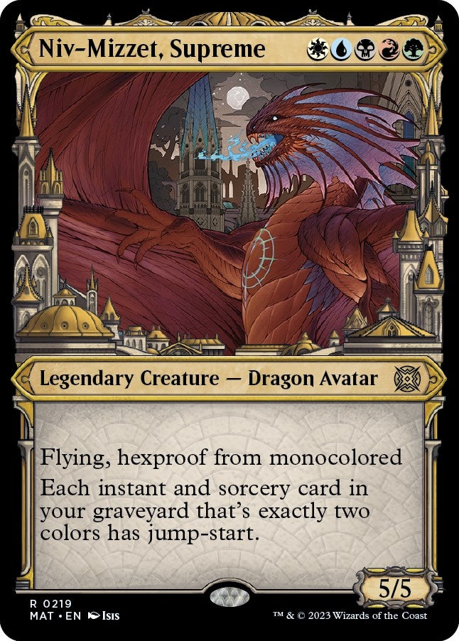 Image for Niv-Mizzet, Supreme (Halo Foil) (219) (MAT) - Magic: The Gathering