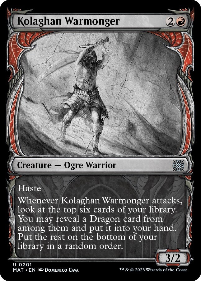 Image for Kolaghan Warmonger (Halo Foil) (201) (MAT) - Magic: The Gathering
