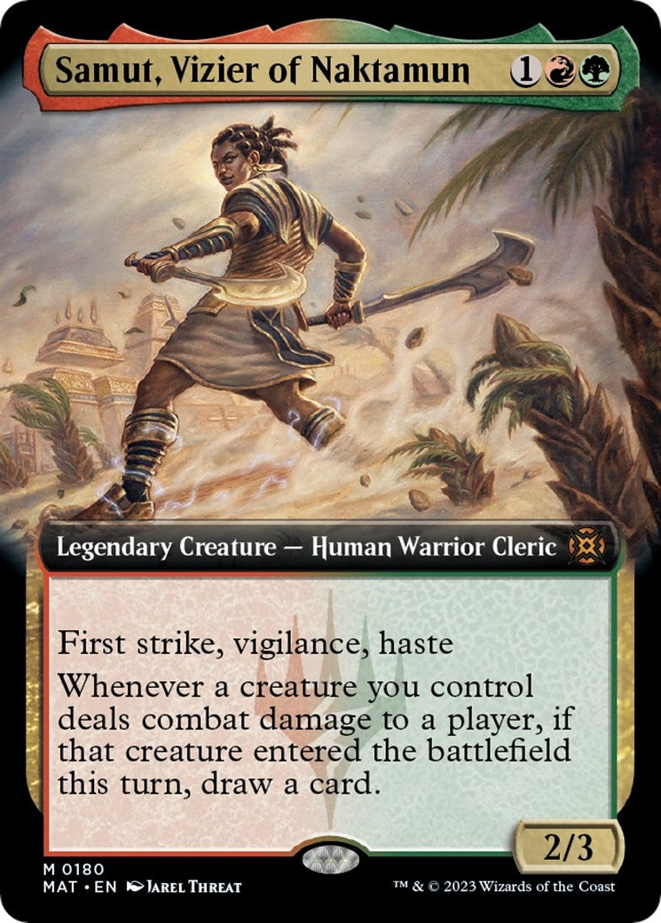 Image for Samut, Vizier of Naktamun (Extended Art) (180) (MAT) - Magic: The Gathering