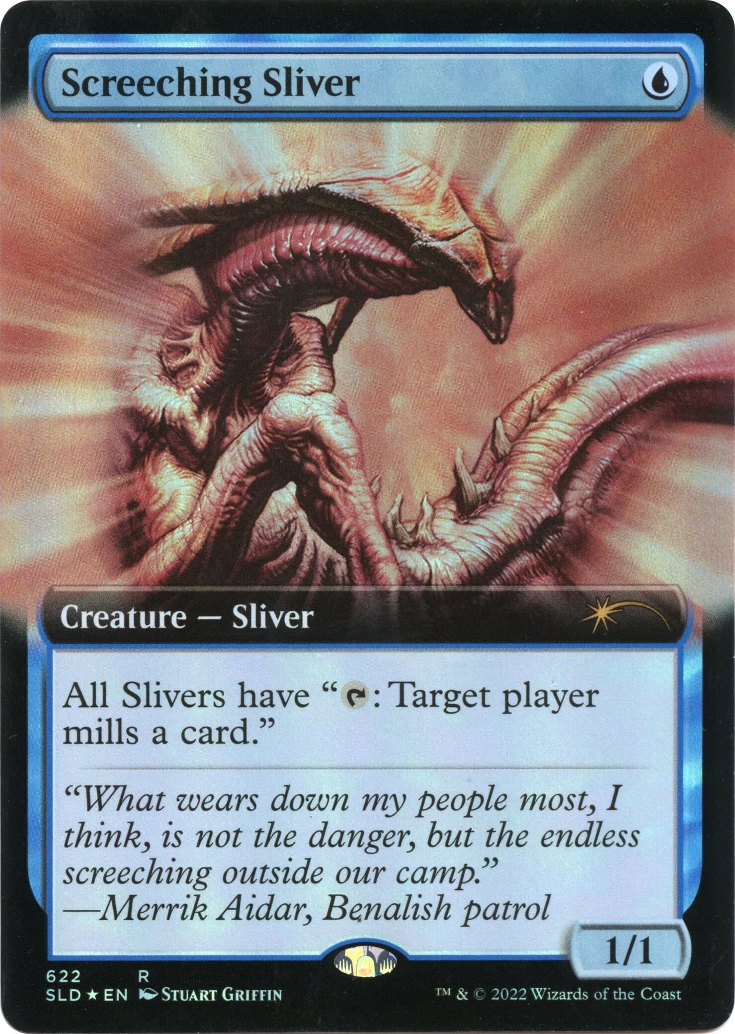 Image for Screeching Sliver (Extended Art) (622) (SLD) - Magic: The Gathering