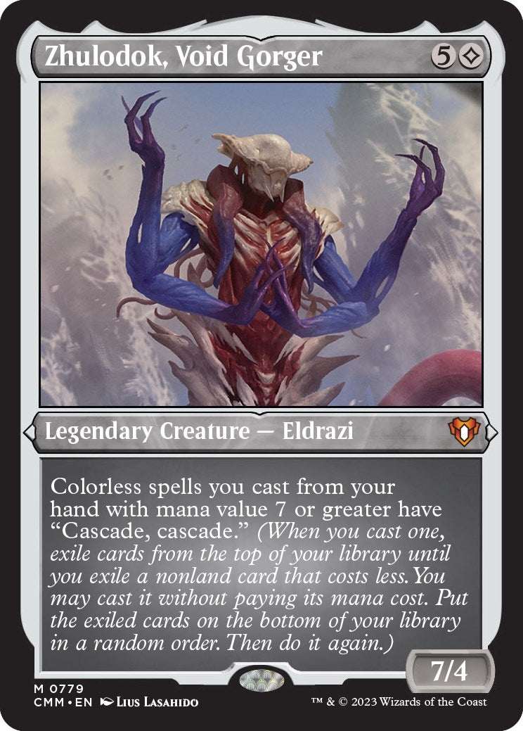 Image for Zhulodok, Void Gorger (Display Commander) (Foil Etched) - Thick Stock (779) (CMM) - Magic: The Gathering