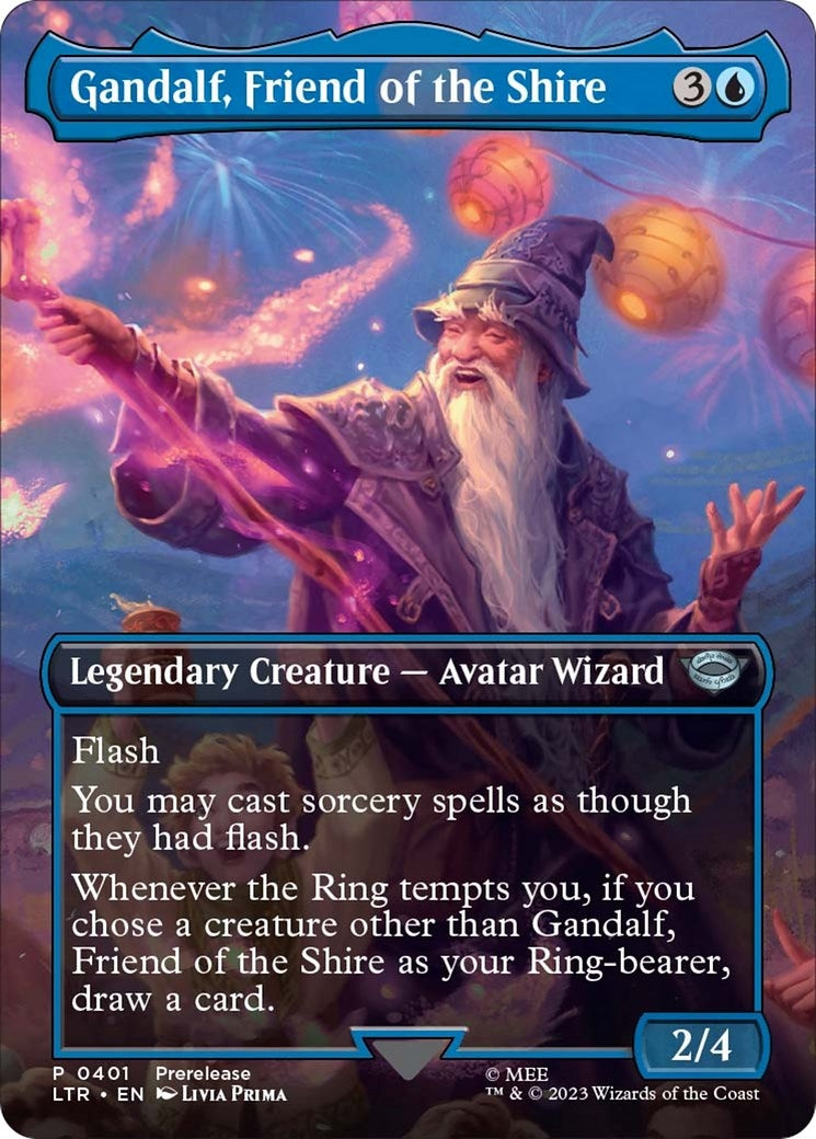Image for Gandalf, Friend of the Shire (Borderless) (401) (LTR) - Magic: The Gathering
