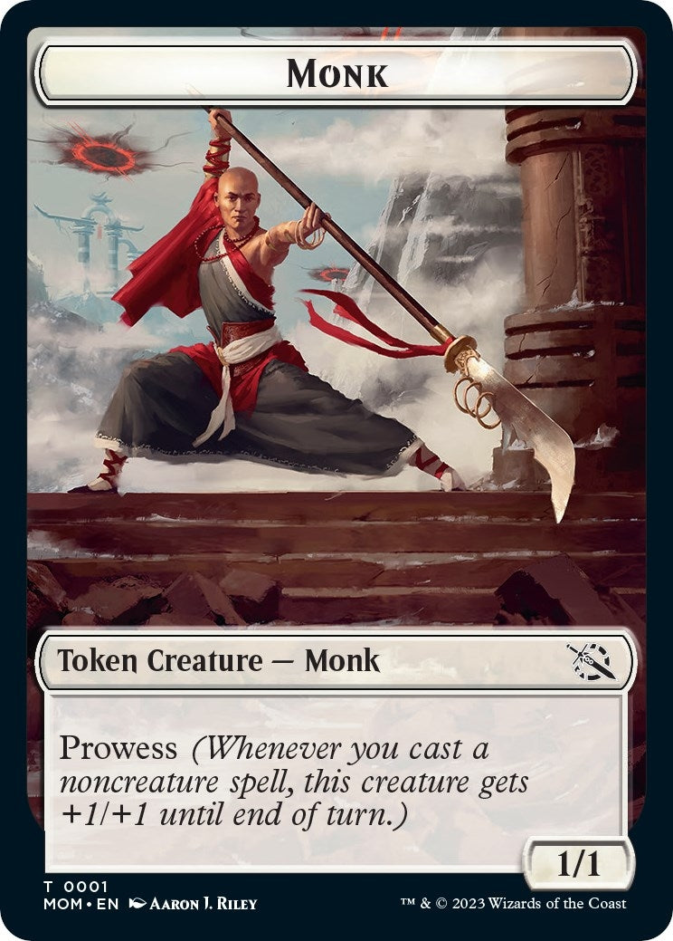 Image for Monk // Phyrexian Saproling Double-Sided Token (1 // 8) (MOM) - Magic: The Gathering
