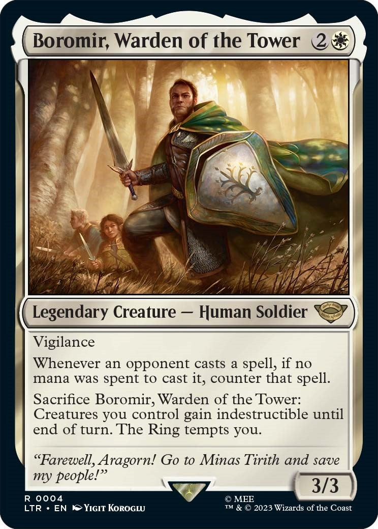 Image for Boromir, Warden of the Tower (4) (LTR) - Magic: The Gathering