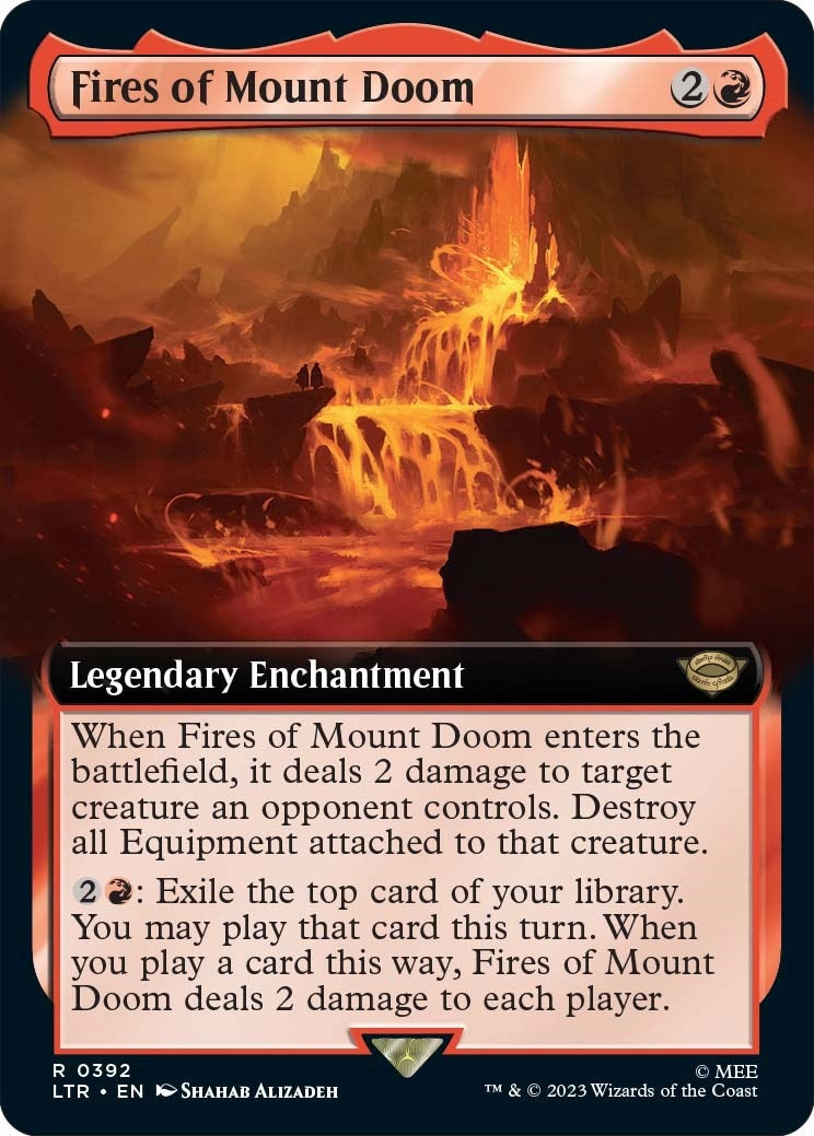 Image for Fires of Mount Doom (Extended Art) (392) (LTR) - Magic: The Gathering