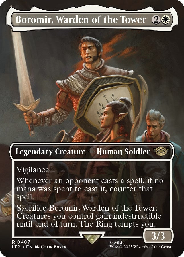 Image for Boromir, Warden of the Tower (Borderless) (407) (LTR) - Magic: The Gathering