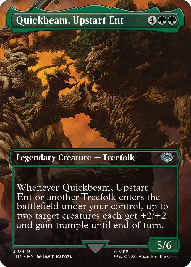 Image for Quickbeam, Upstart Ent (Borderless) (419) (LTR) - Magic: The Gathering