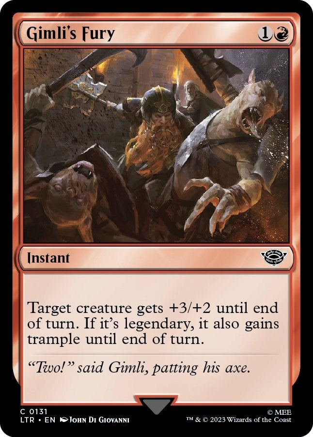 Image for Gimli's Fury (131) (LTR) - Magic: The Gathering