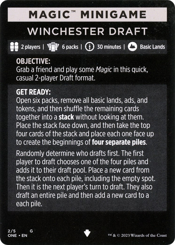 Image for Magic Minigame: Winchester Draft (2) (ONE) - Magic: The Gathering