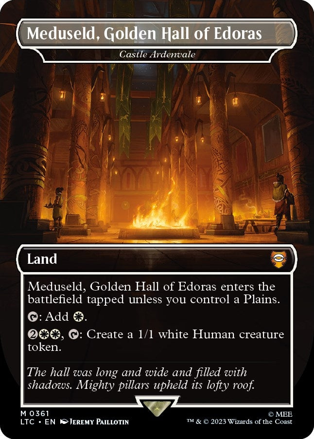 Image for Meduseld, Golden Hall of Edoras - Castle Ardenvale (Borderless) (361) (LTC) - Magic: The Gathering