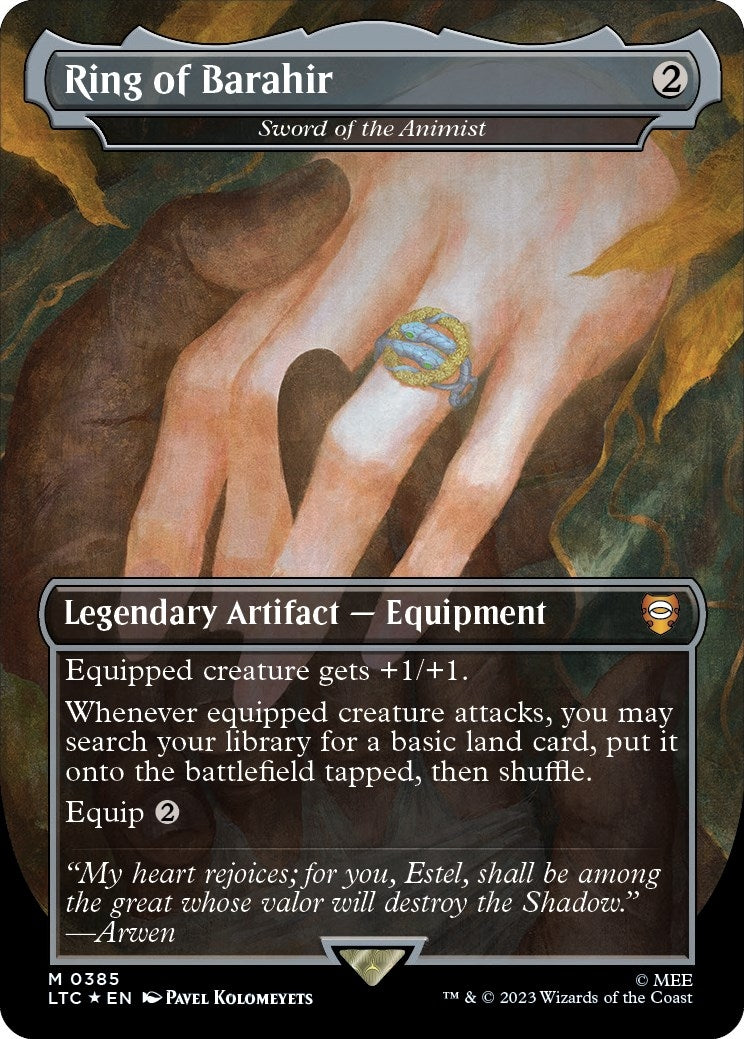 Image for Ring of Barahir - Sword of the Animist (Borderless) (Surge Foil) (385) (LTC) - Magic: The Gathering