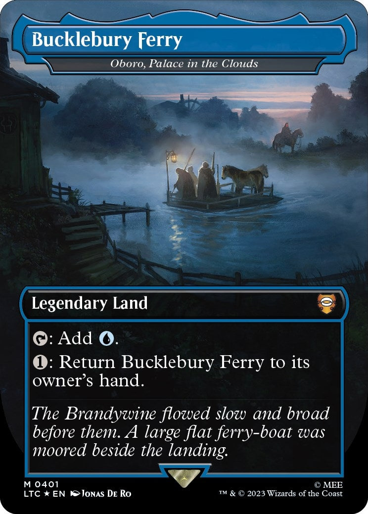 Image for Bucklebury Ferry - Oboro, Palace in the Clouds (Borderless) (Surge Foil) (401) (LTC) - Magic: The Gathering