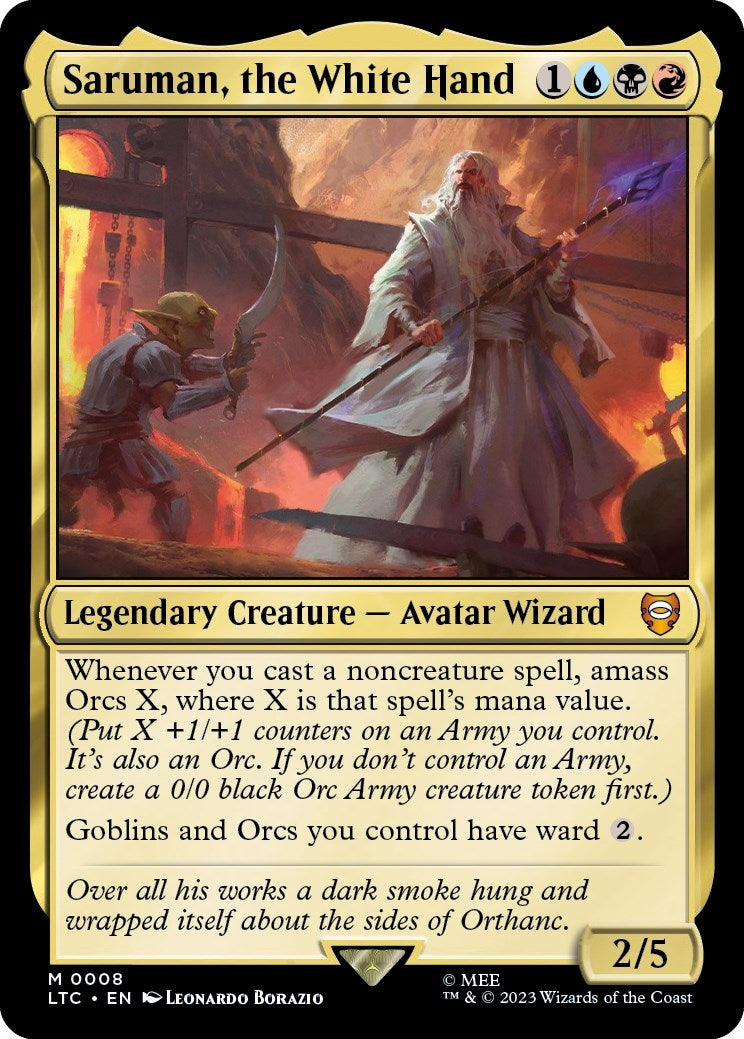 Image for Saruman, the White Hand (8) (LTC) - Magic: The Gathering