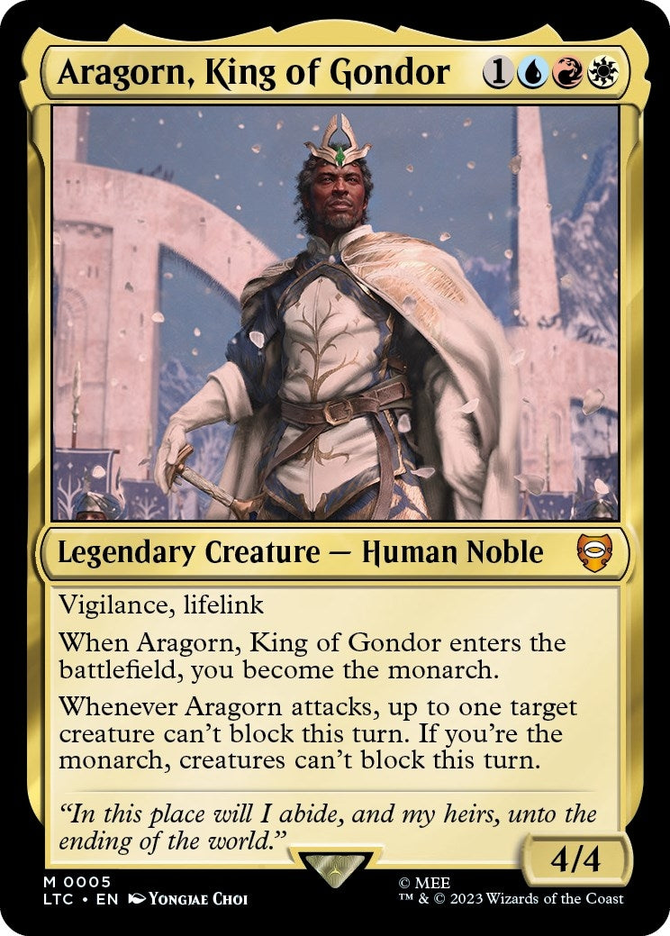 Image for Aragorn, King of Gondor (5) (LTC) - Magic: The Gathering