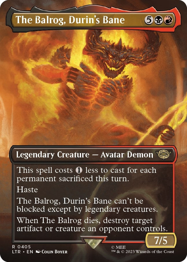 Image for The Balrog, Durin's Bane (Borderless) (405) (LTR) - Magic: The Gathering