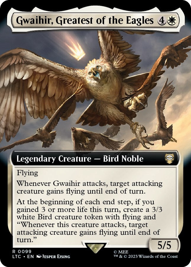 Image for Gwaihir, Greatest of the Eagles (Extended Art) (99) (LTC) - Magic: The Gathering