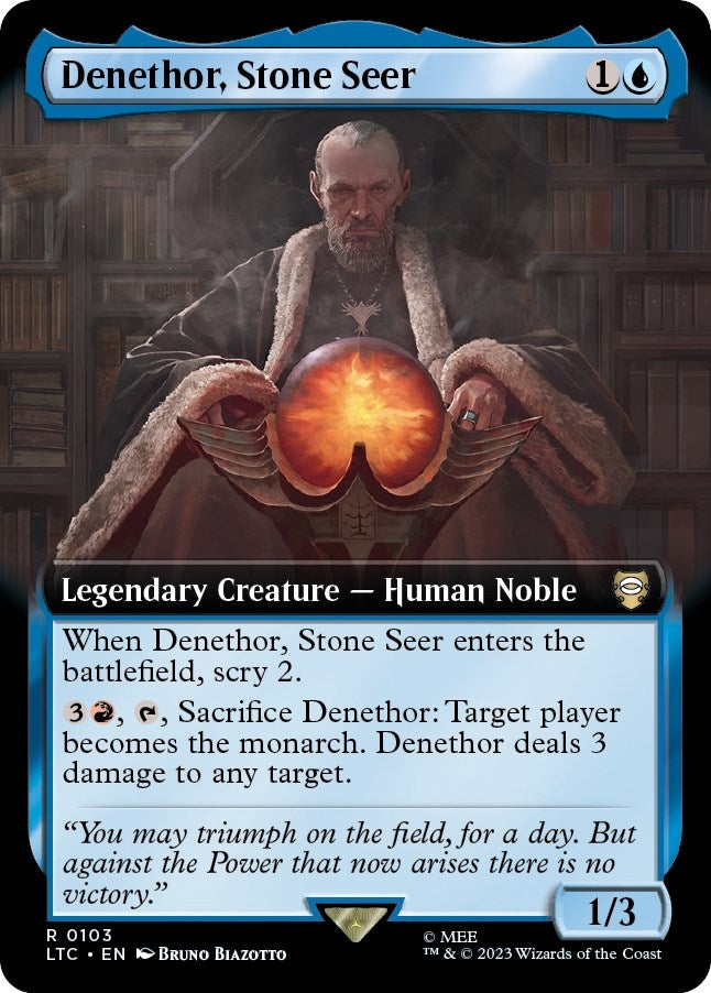 Image for Denethor, Stone Seer (Extended Art) (103) (LTC) - Magic: The Gathering