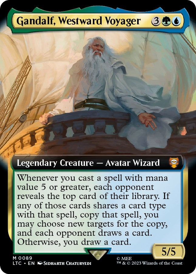 Image for Gandalf, Westward Voyager (Extended Art) (89) (LTC) - Magic: The Gathering