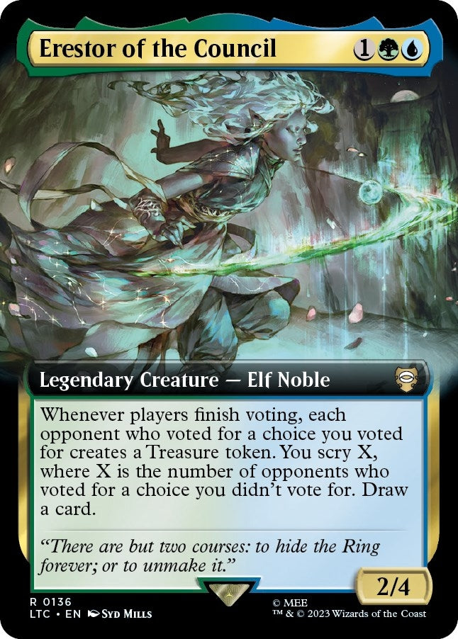 Image for Erestor of the Council (Extended Art) (136) (LTC) - Magic: The Gathering