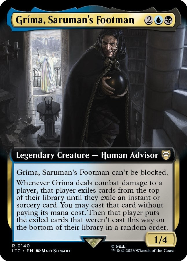 Image for Grima, Saruman's Footman (Extended Art) (140) (LTC) - Magic: The Gathering