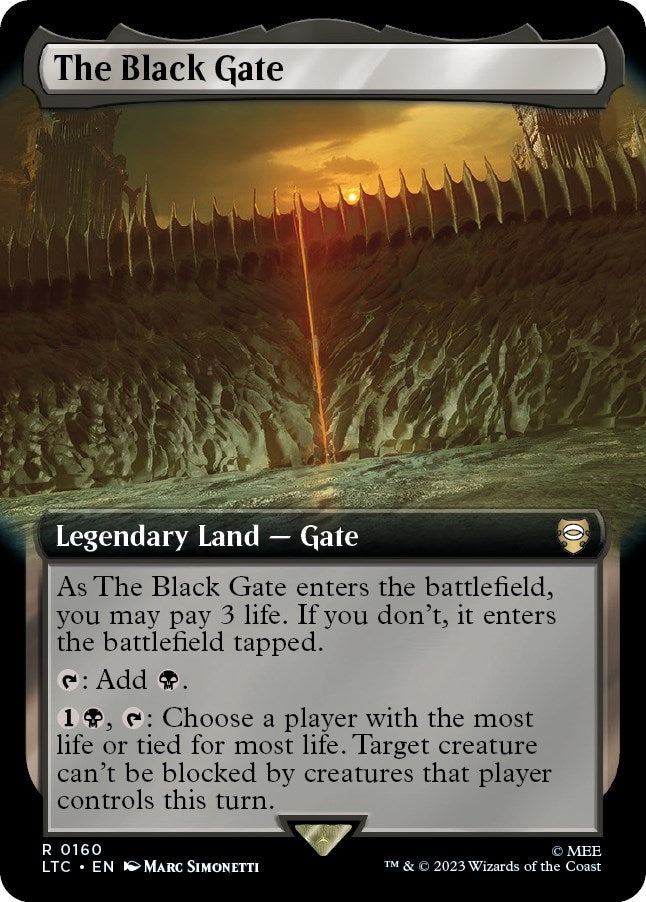 Image for The Black Gate (Extended Art) (160) (LTC) - Magic: The Gathering